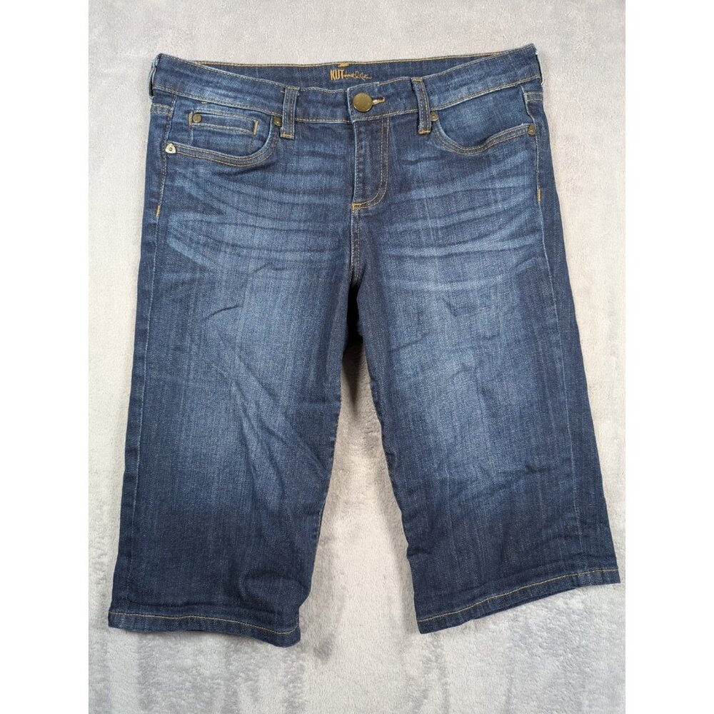Kut From The Kloth Bermuda Denim Shorts Womens Size 8 Casual Mid Rise Y2K Street